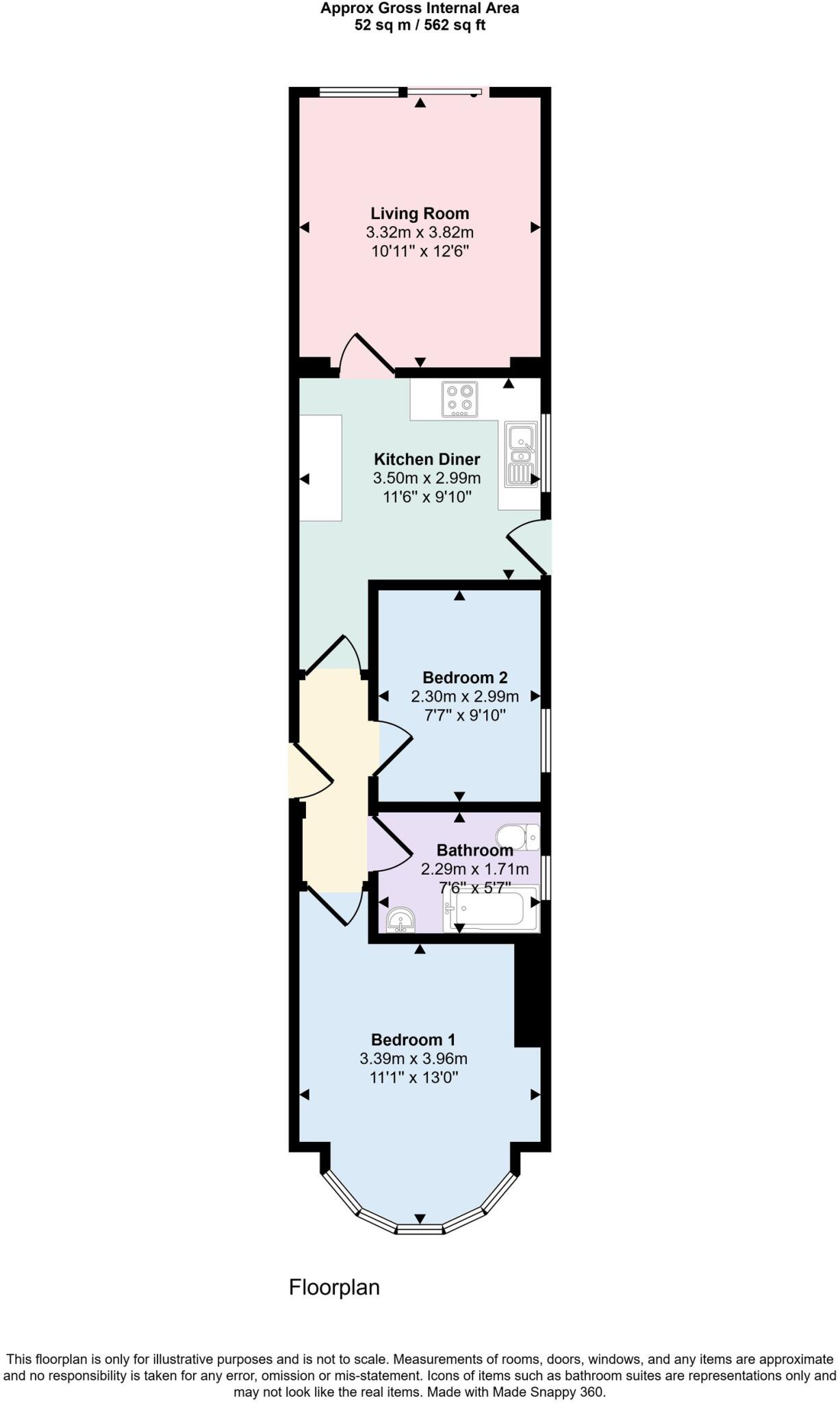 Cornwall Gardens, Cliftonville, CT9 floorplan