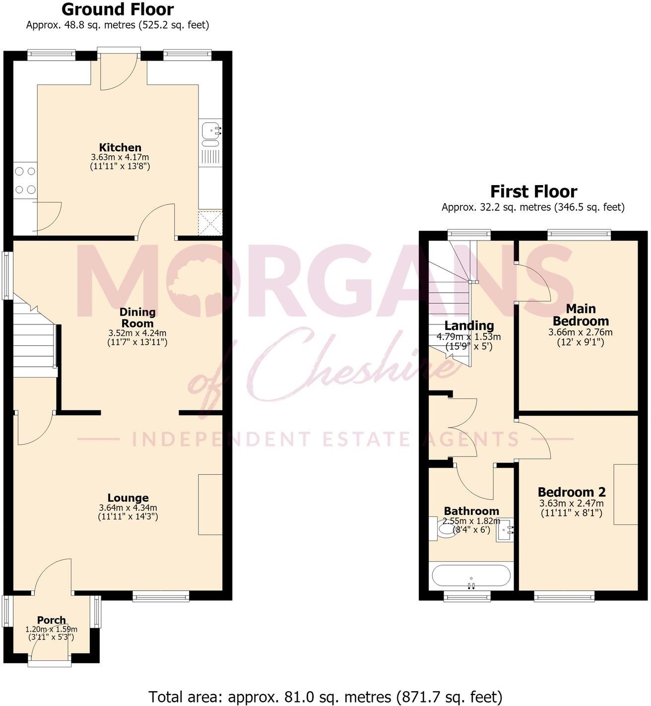 Cross Street, Marston, CW9 floorplan