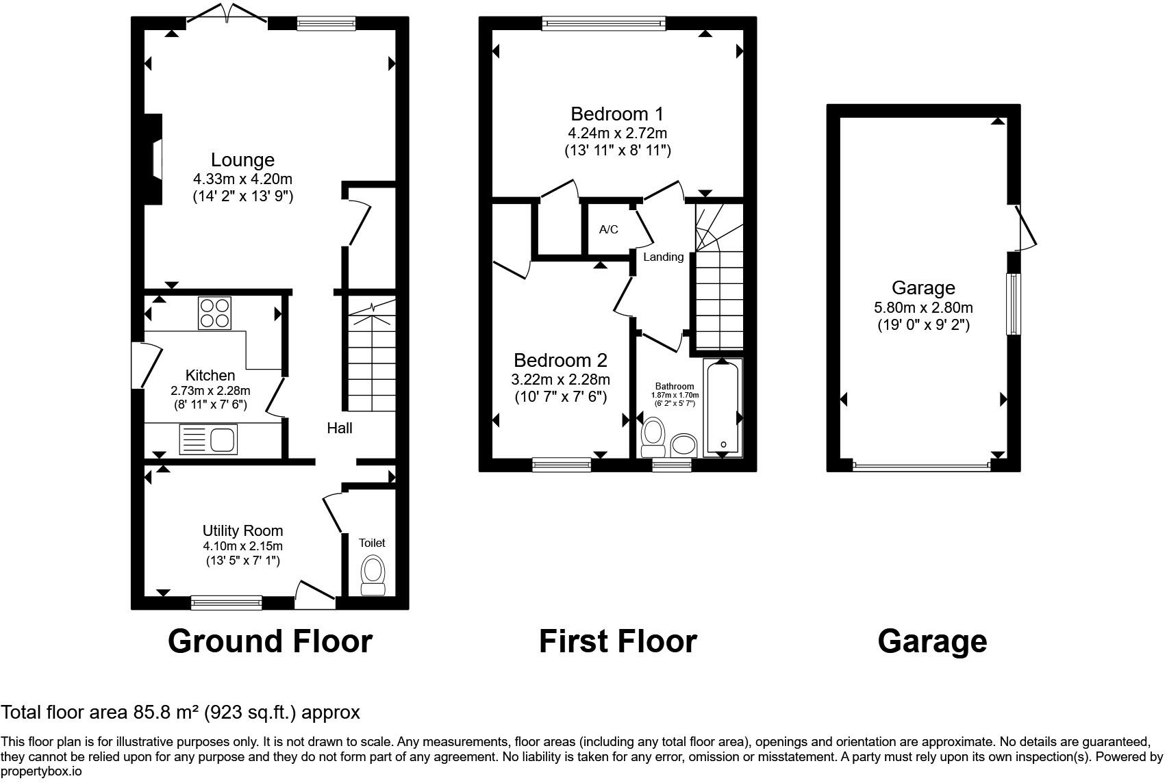 4 Peter Paine Close, Butterwick, Boston, Lincolnshire PE22 0HA floorplan