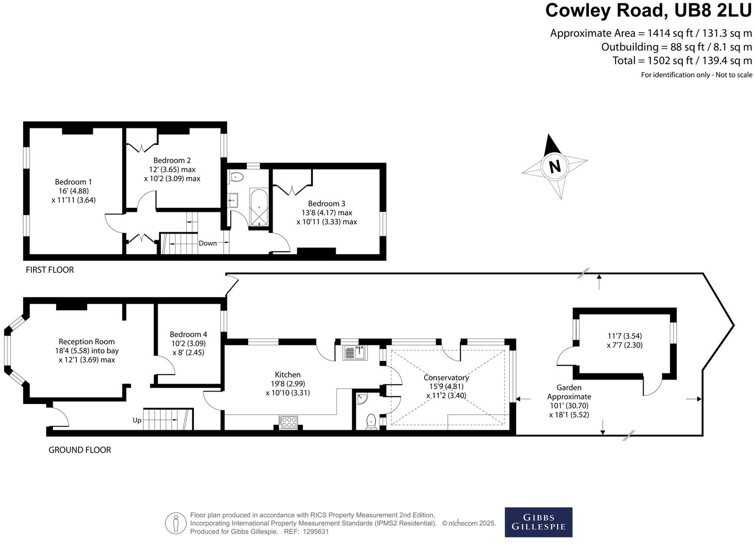 Cowley Road, Uxbridge floorplan