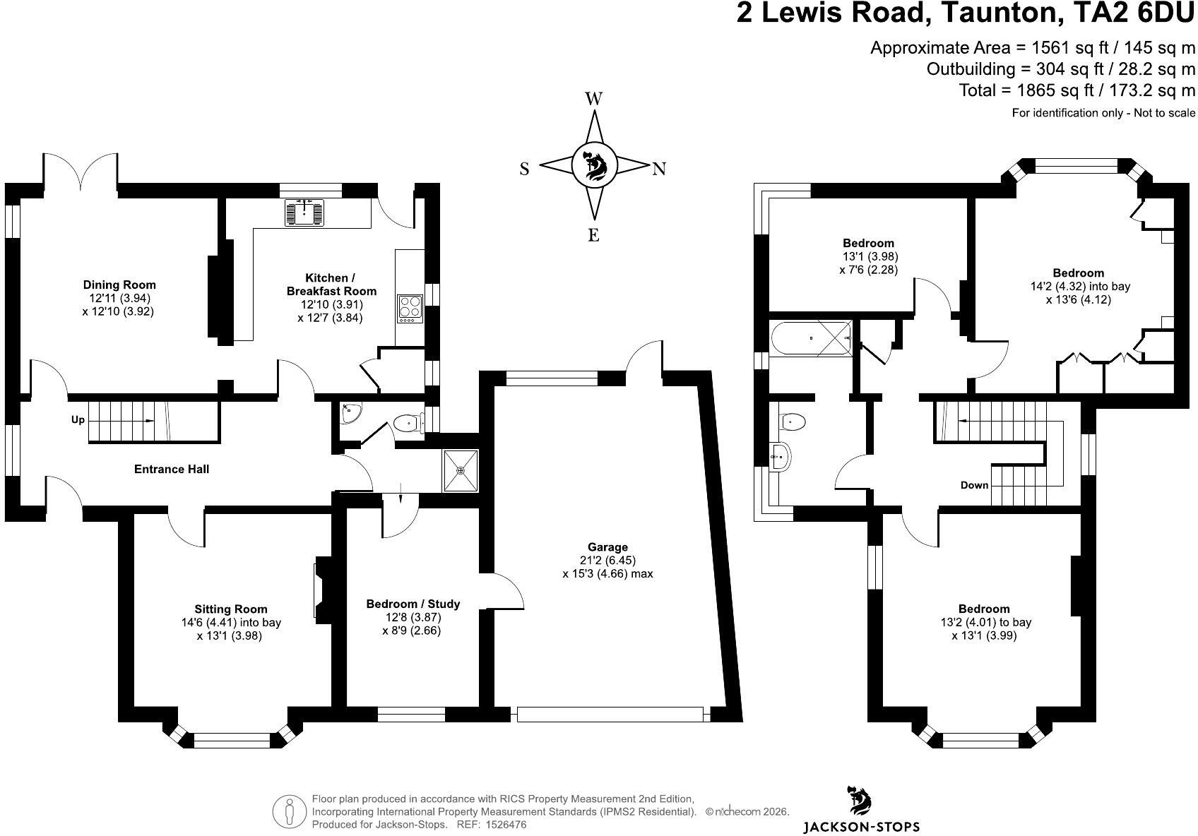 Lewis Road, Taunton, Somerset, TA2 floorplan