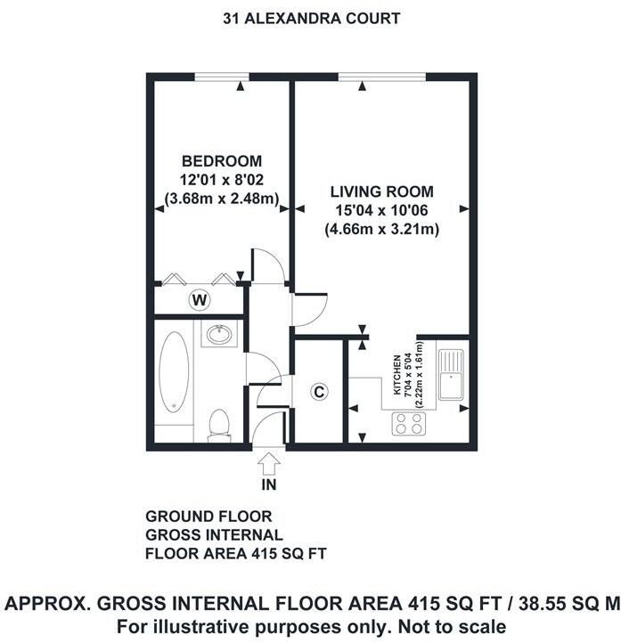 31 Alexandra Court, Ellerthwaite Road Windermere, LA23 2PR floorplan