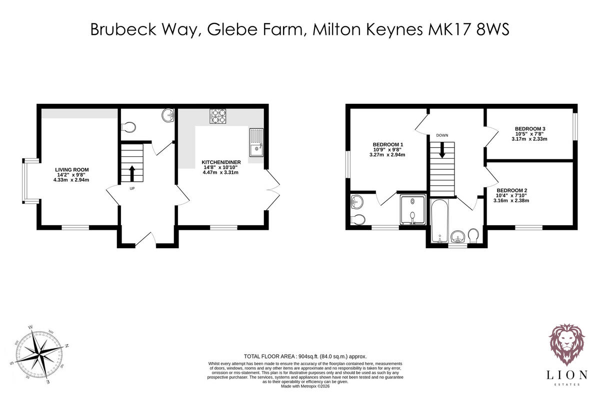 Brubeck Way, Glebe Farm, Milton Keynes, MK17 floorplan