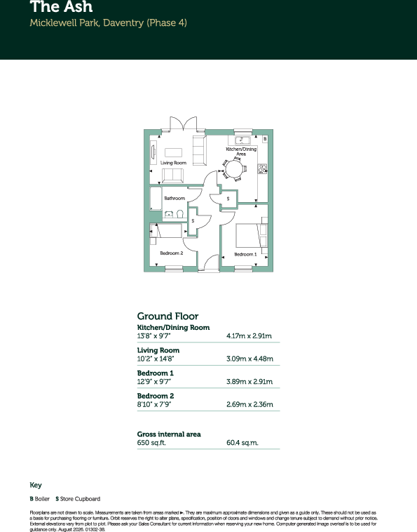 Ashby Road,
Daventry,
NN11 8JZ floorplan