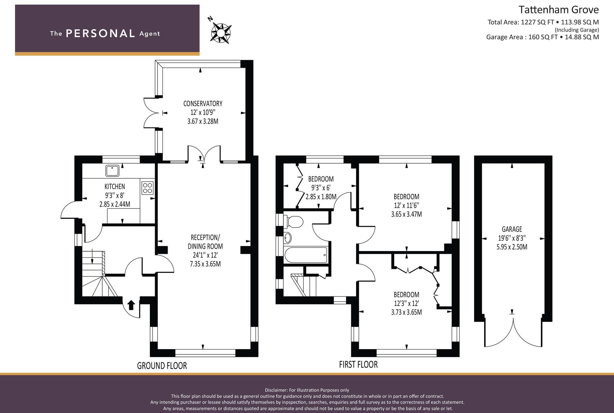 Tattenham Grove, Epsom, KT18 floorplan