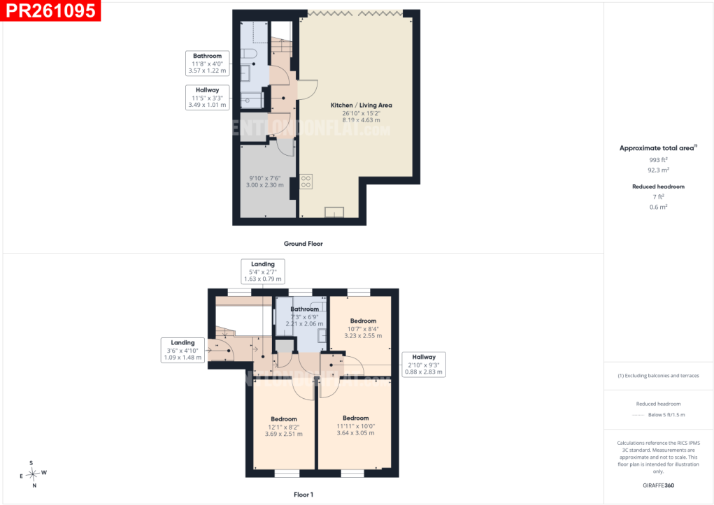 Hackney – 4 Bedrooms Flat floorplan