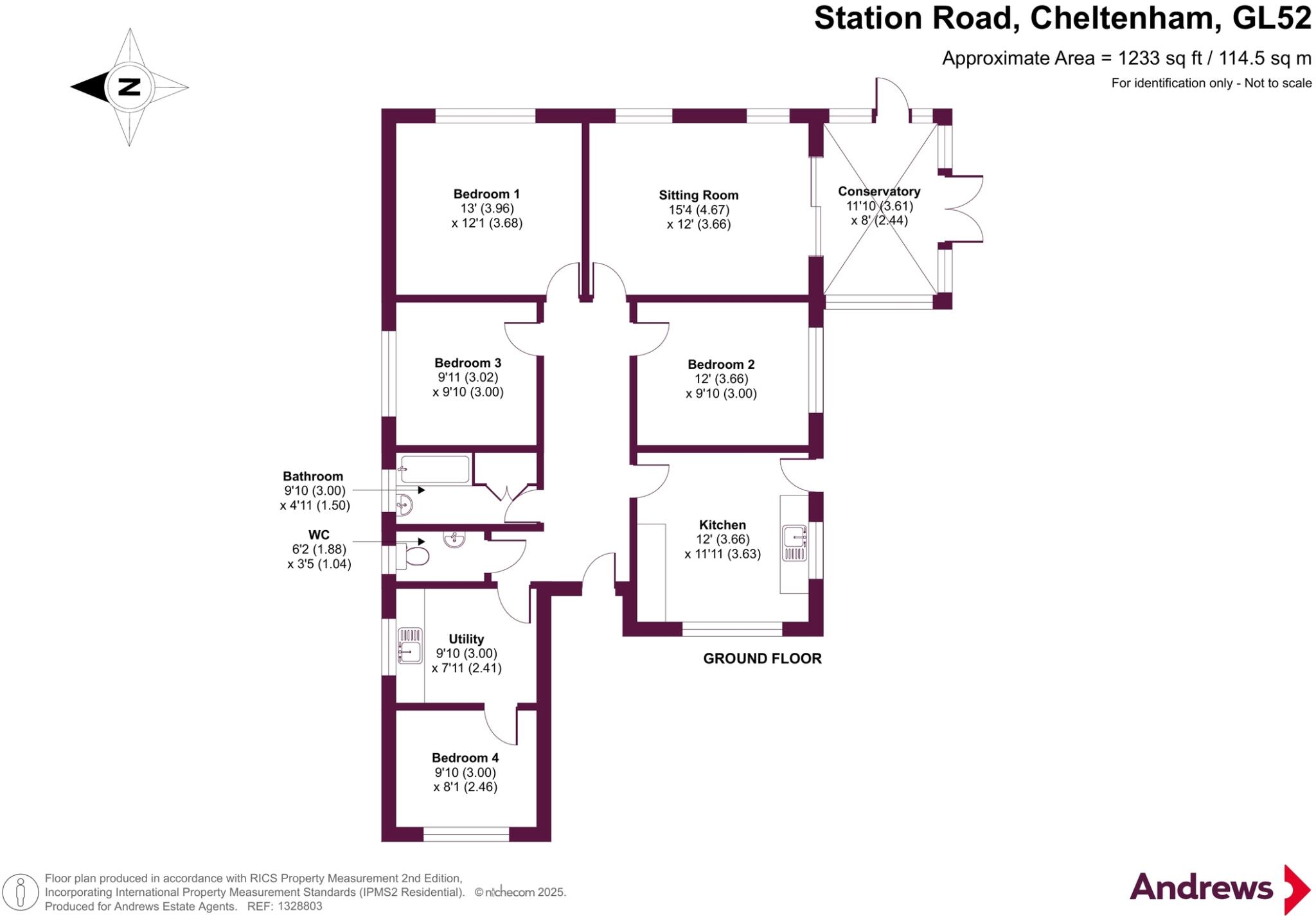 Station Road, Bishops Cleeve, Cheltenham, Gloucestershire, GL52 floorplan