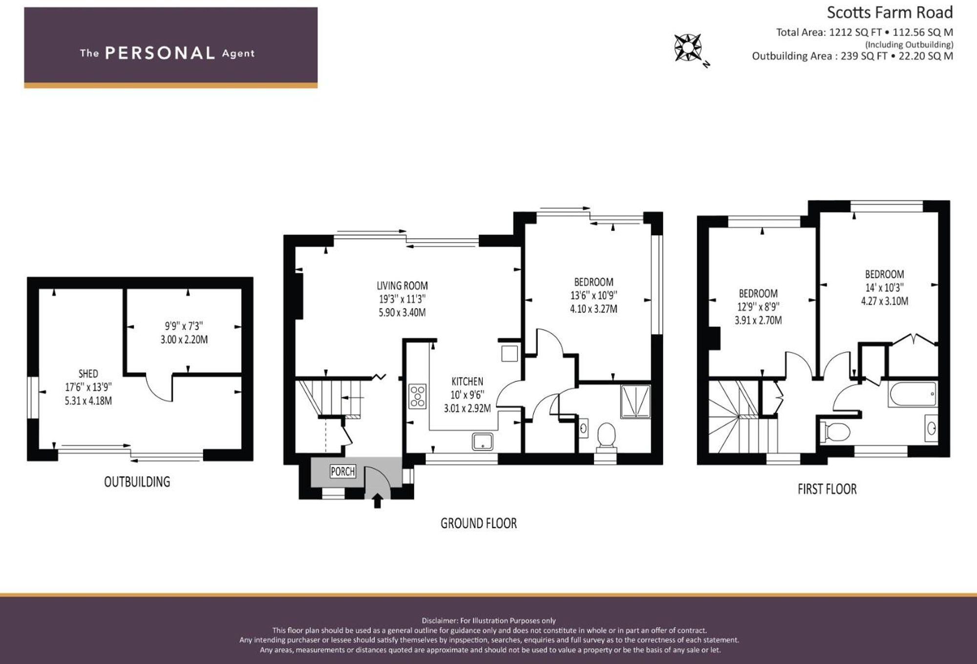 Scotts Farm Road, Epsom, KT19 floorplan