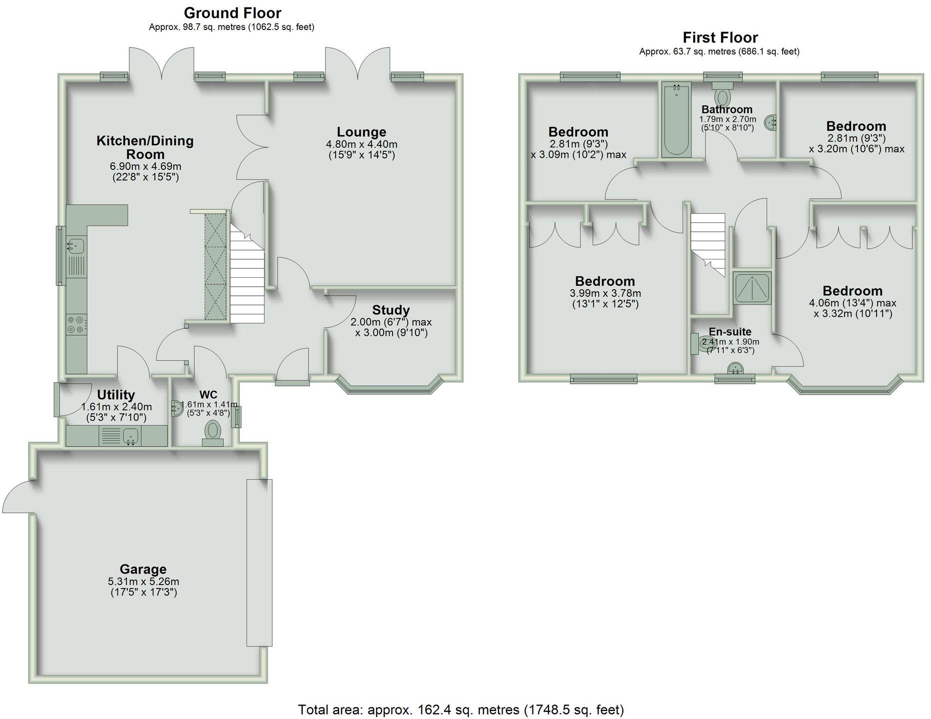 2, Llys Troughton, Penymynydd, CH4 floorplan