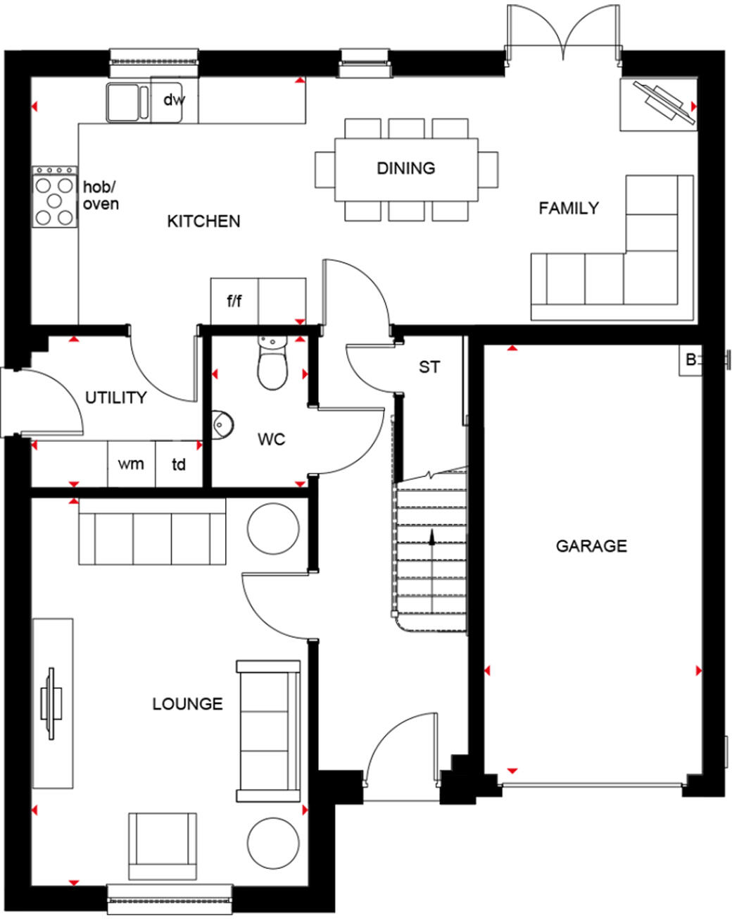 1 Charolais Lane
Huntingtower
Perth
PH1 3JH floorplan