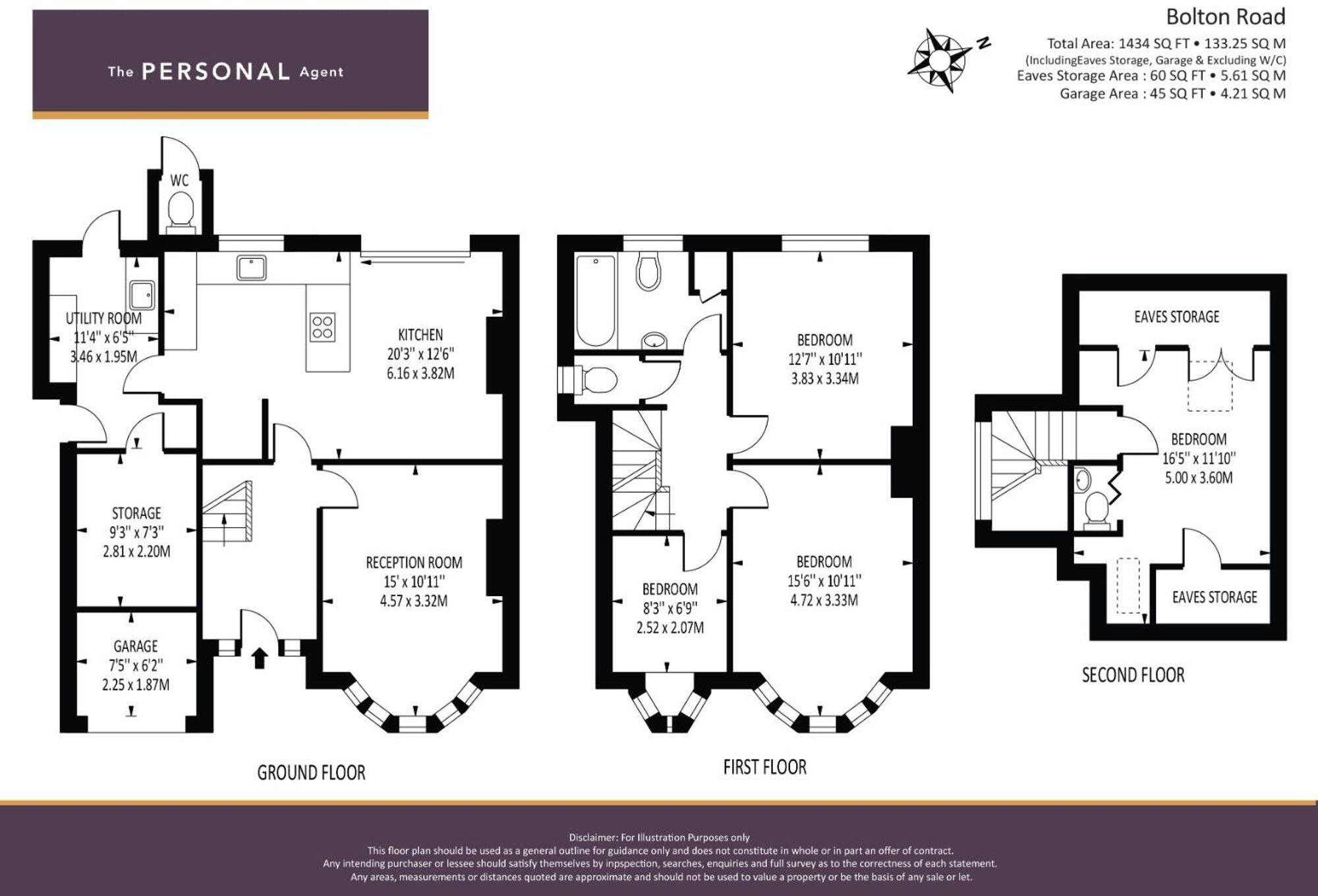 Bolton Road, Chessington, KT9 floorplan