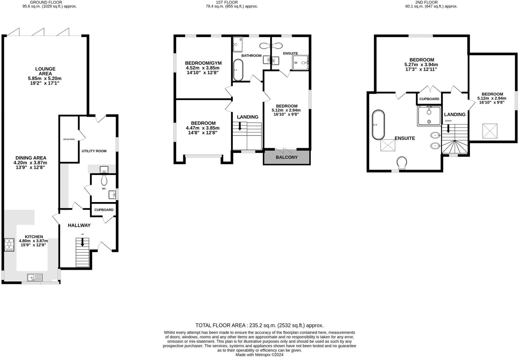 *2530 Sq Ft* Parkstone Avenue, Penn Hill, Poole BH14 floorplan