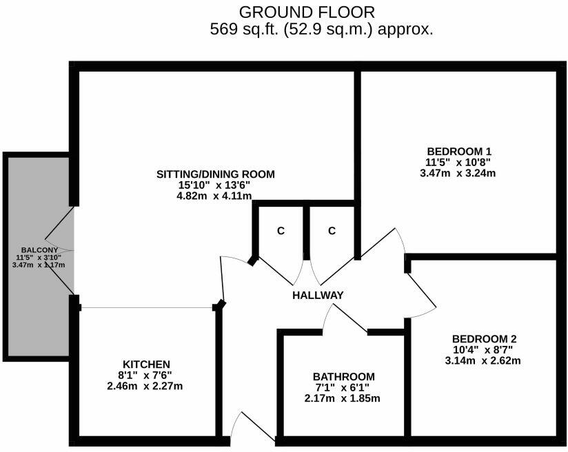 36 Worsdell Close, Ipswich, Suffolk, IP2 8GR floorplan