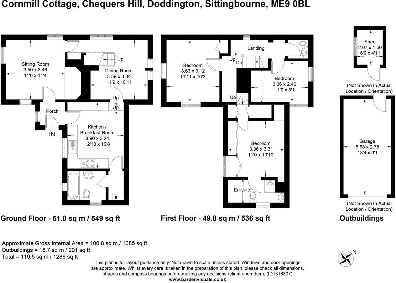 Cornmill Cottage, Chequers Hill, Doddington, Sittingbourne floorplan