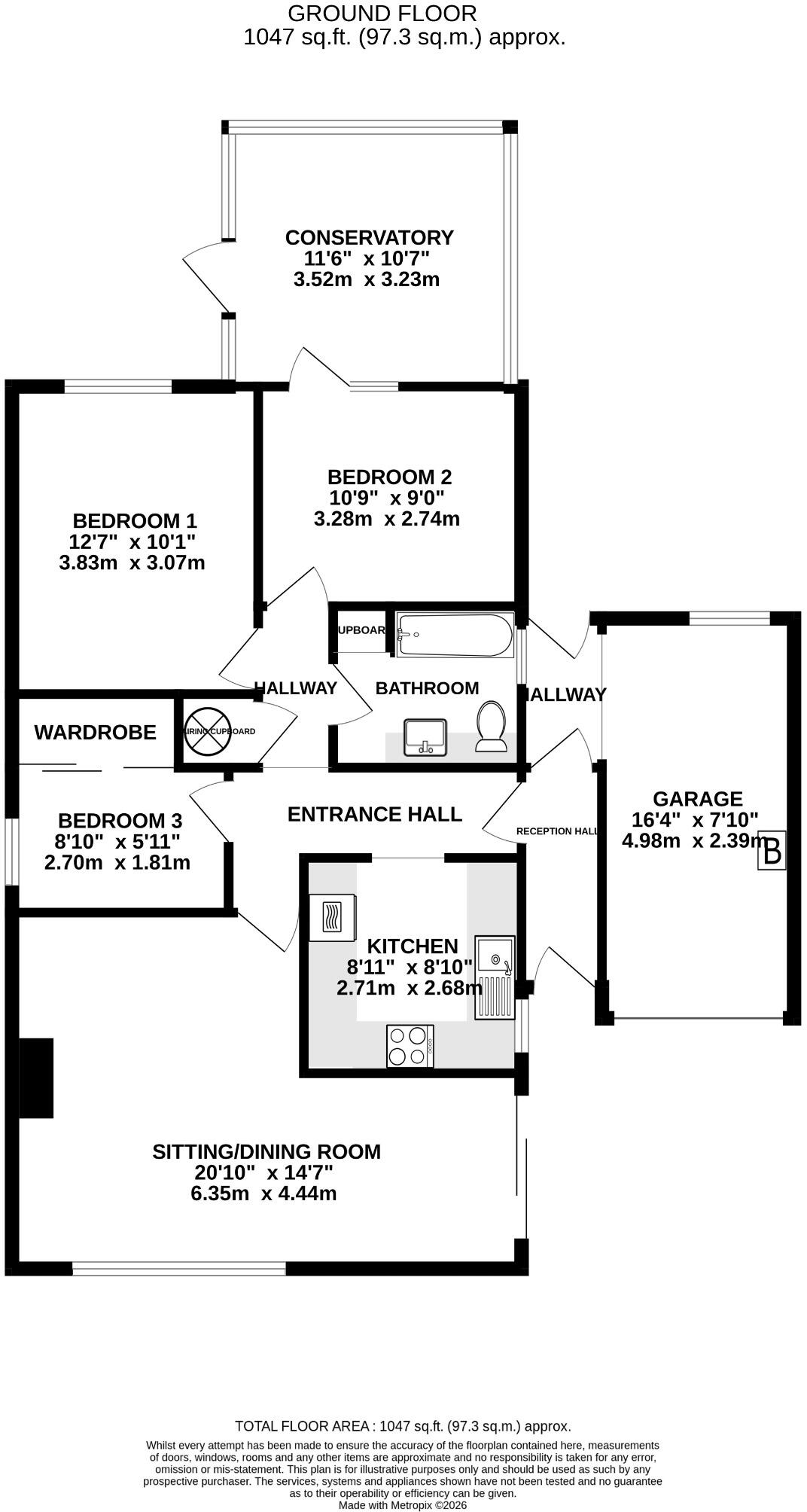 Hale Close, Melbourn floorplan
