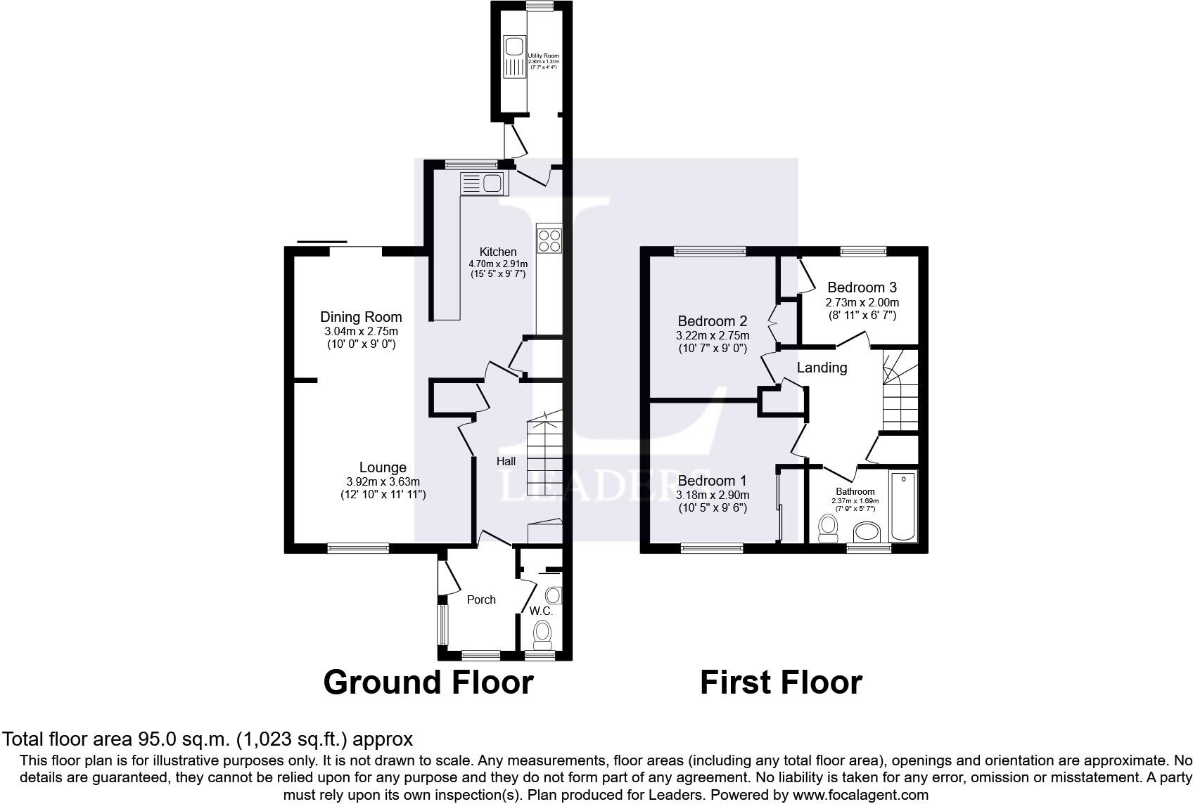 Marymans Road, Evesham, Worcestershire floorplan