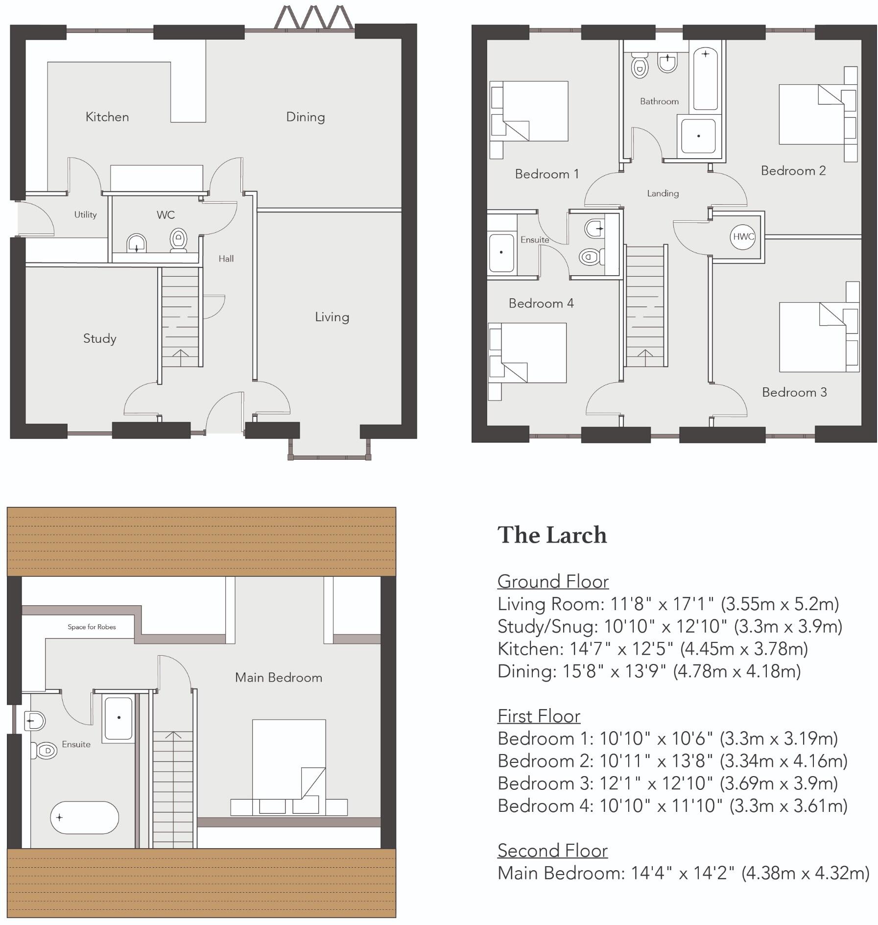 The Larch, 11 Hamsterley Pastures, Hamsterley, Bishop Auckland, Durham floorplan