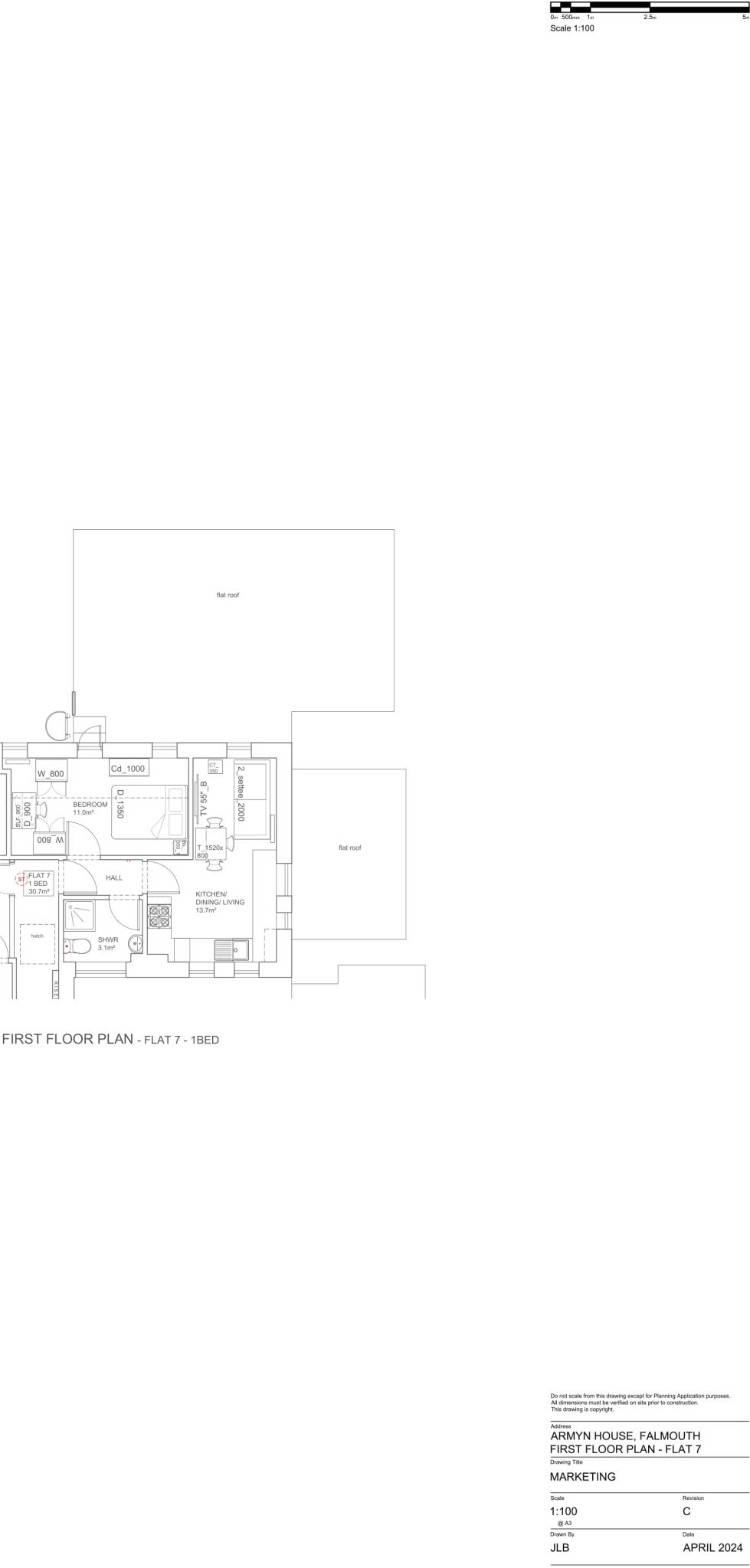 Flat 7, Armyn House, Bar Road TR11 4NN floorplan