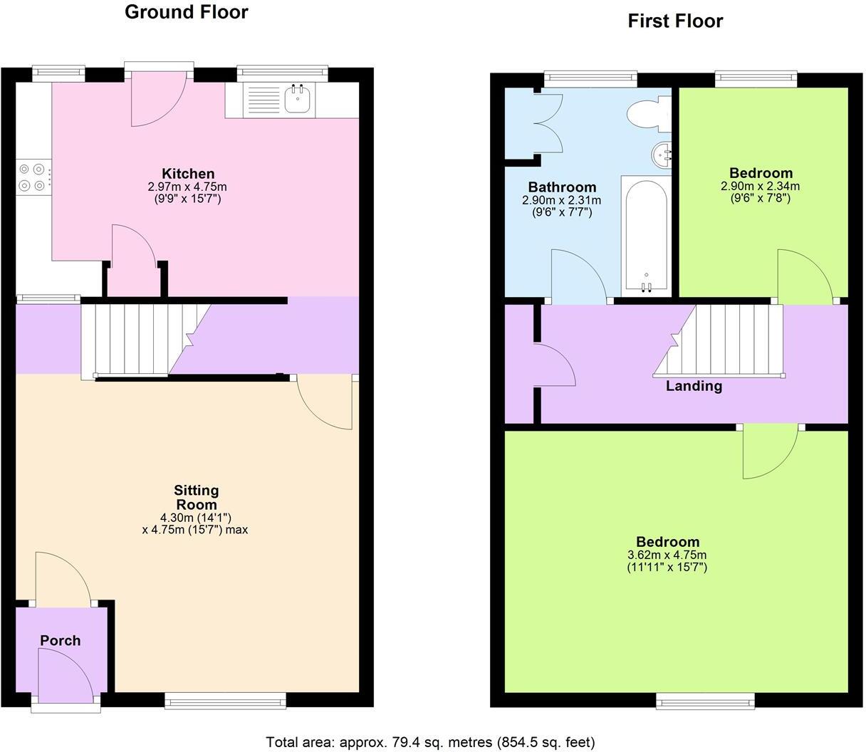 Firs Lane, Leigh floorplan
