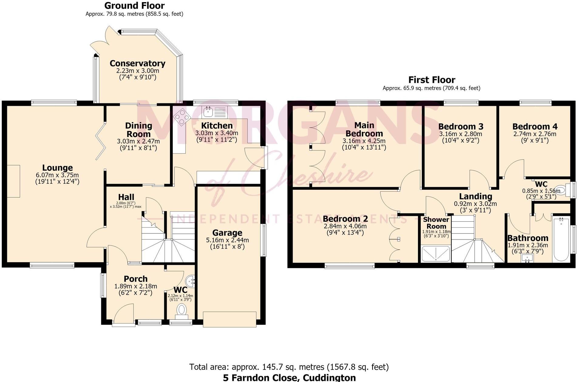 Farndon Close, Cuddington, CW8 floorplan