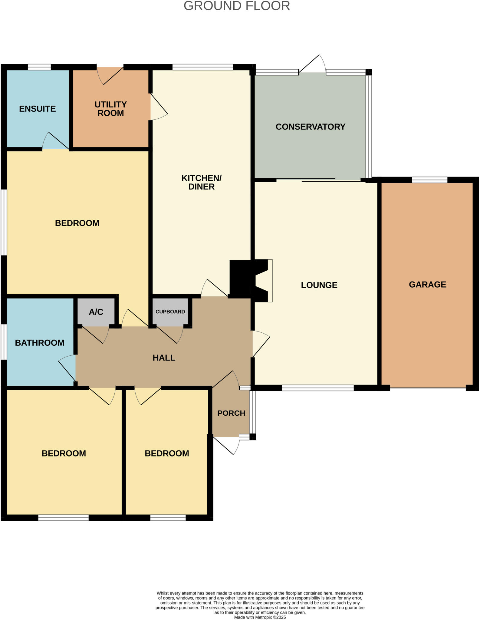 3, Bramley Close, Fleet Hargate floorplan