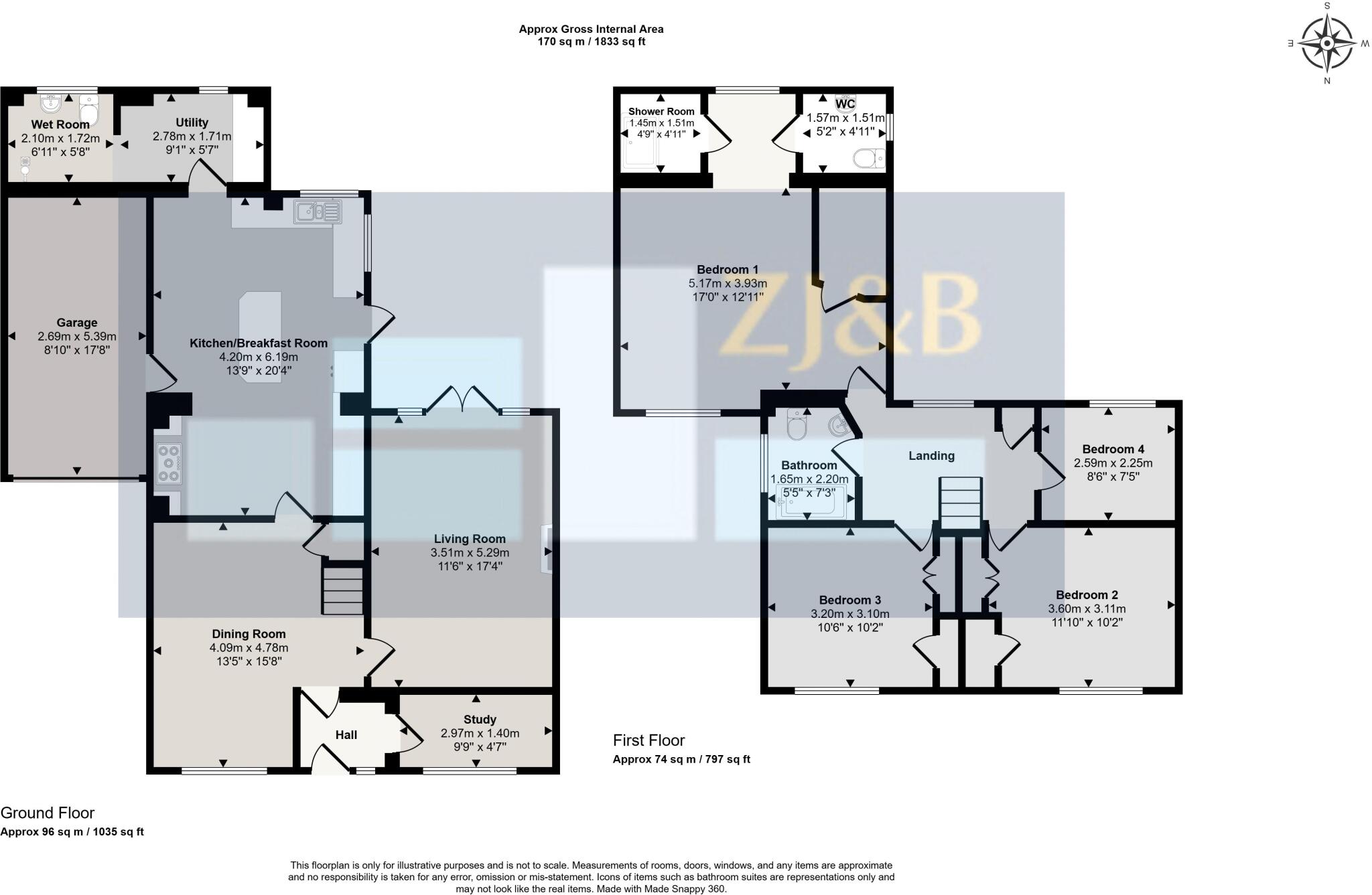 Gains Avenue, Bicton Heath, Shrewsbury, SY3 5DQ floorplan