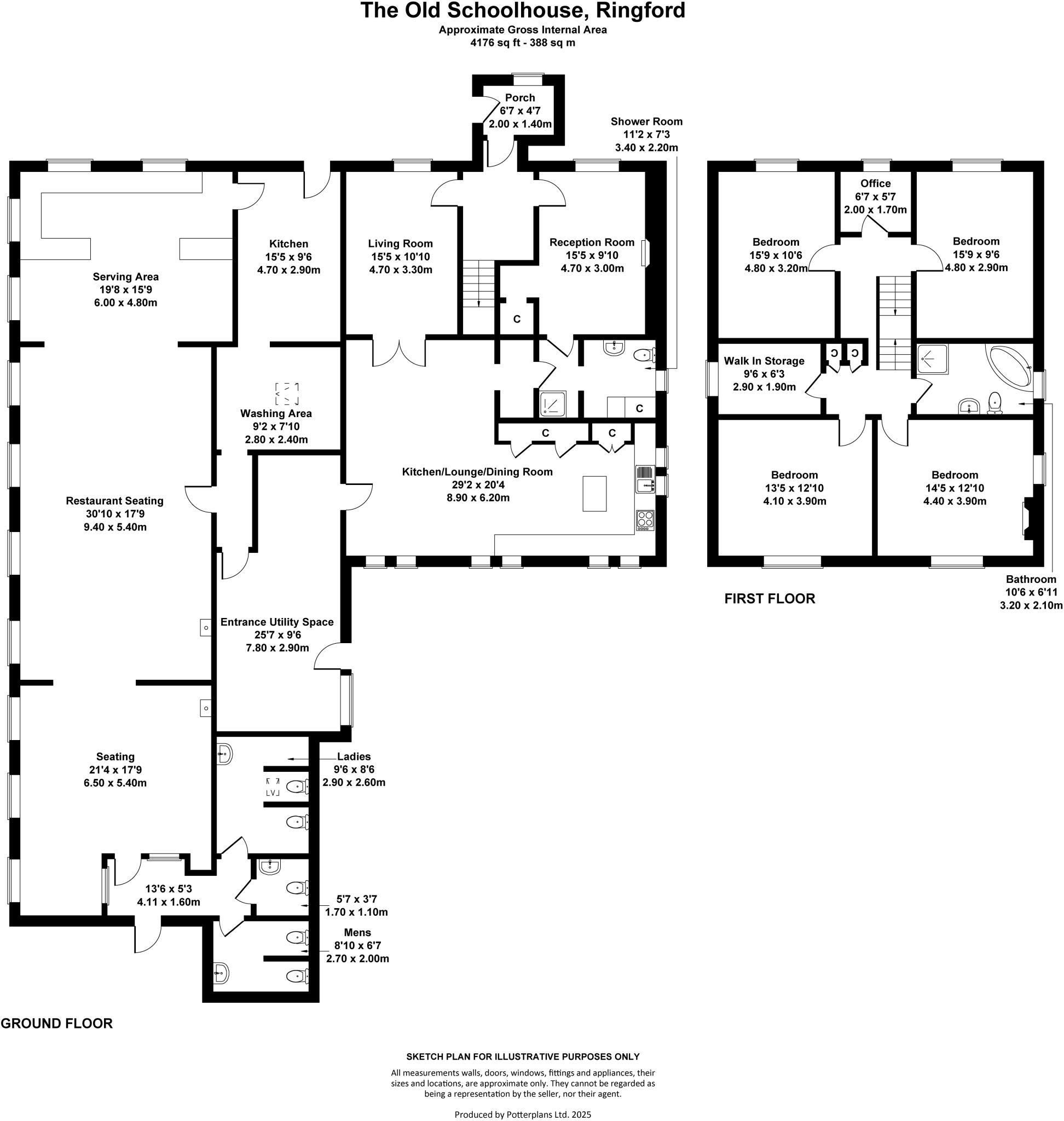 The Old Schoolhouse, Ringford, Castle Douglas, Dumfries and Galloway, South West Scotland, DG7 floorplan