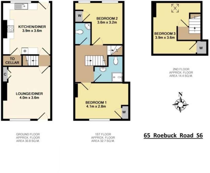 65 Roebuck Road, Crookesmoor, S6 3GQ floorplan
