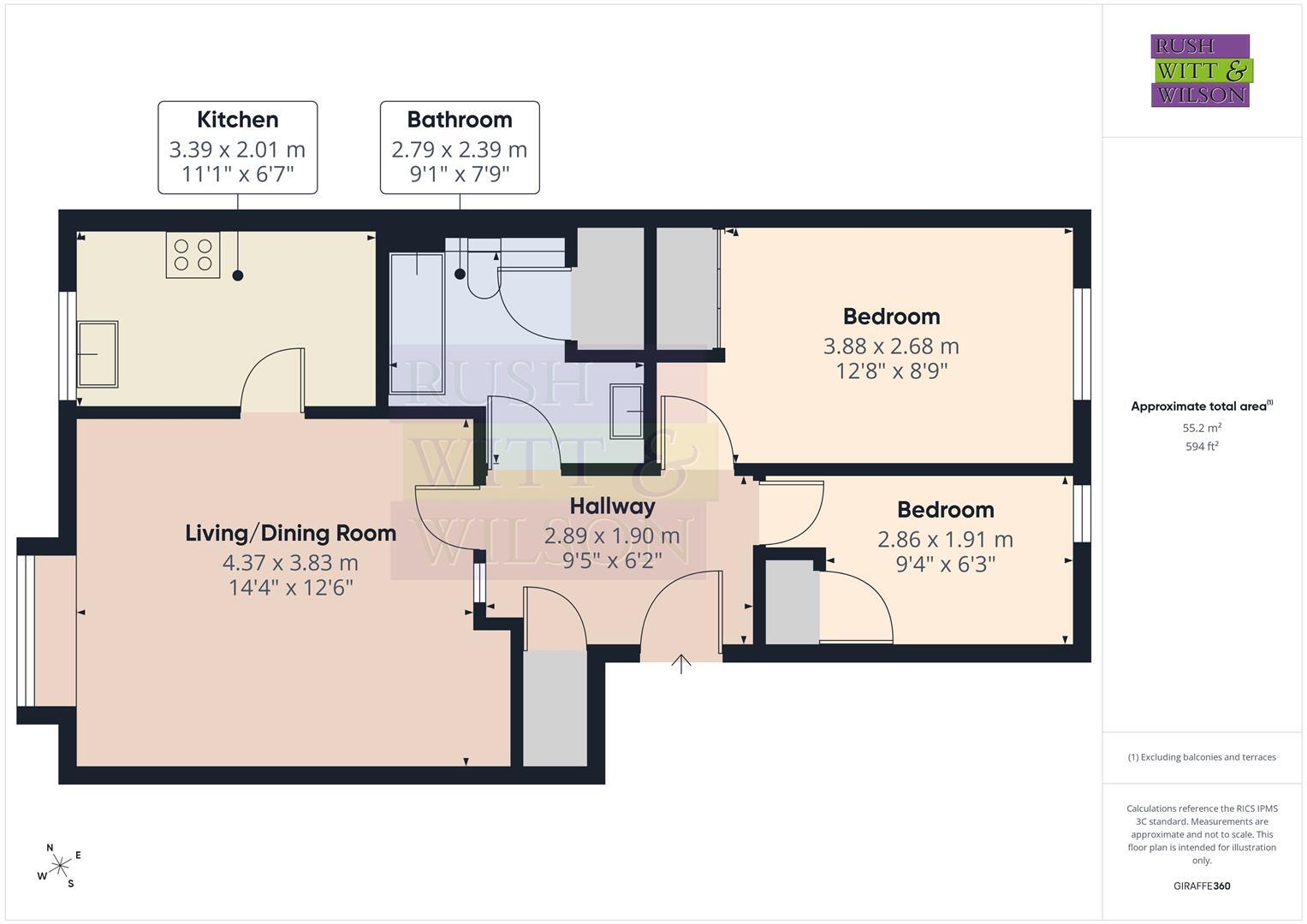 Woodhams Close, Battle floorplan