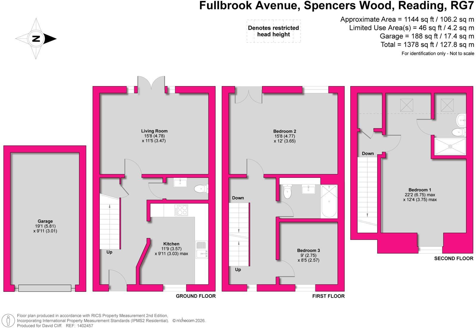Fullbrook Avenue, Spencers Wood, Reading, Berkshire, RG7 floorplan