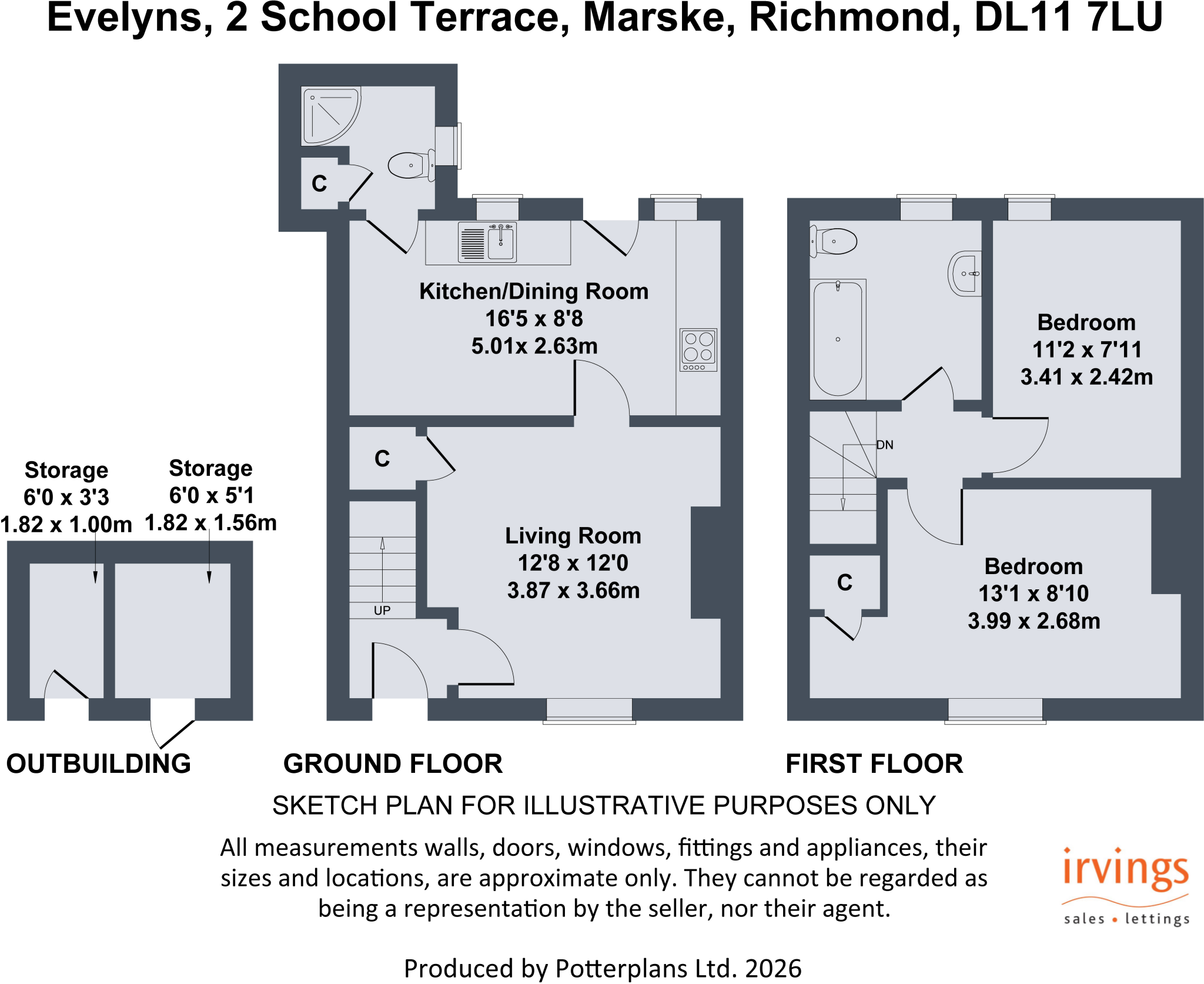 School Terrace, Marske floorplan