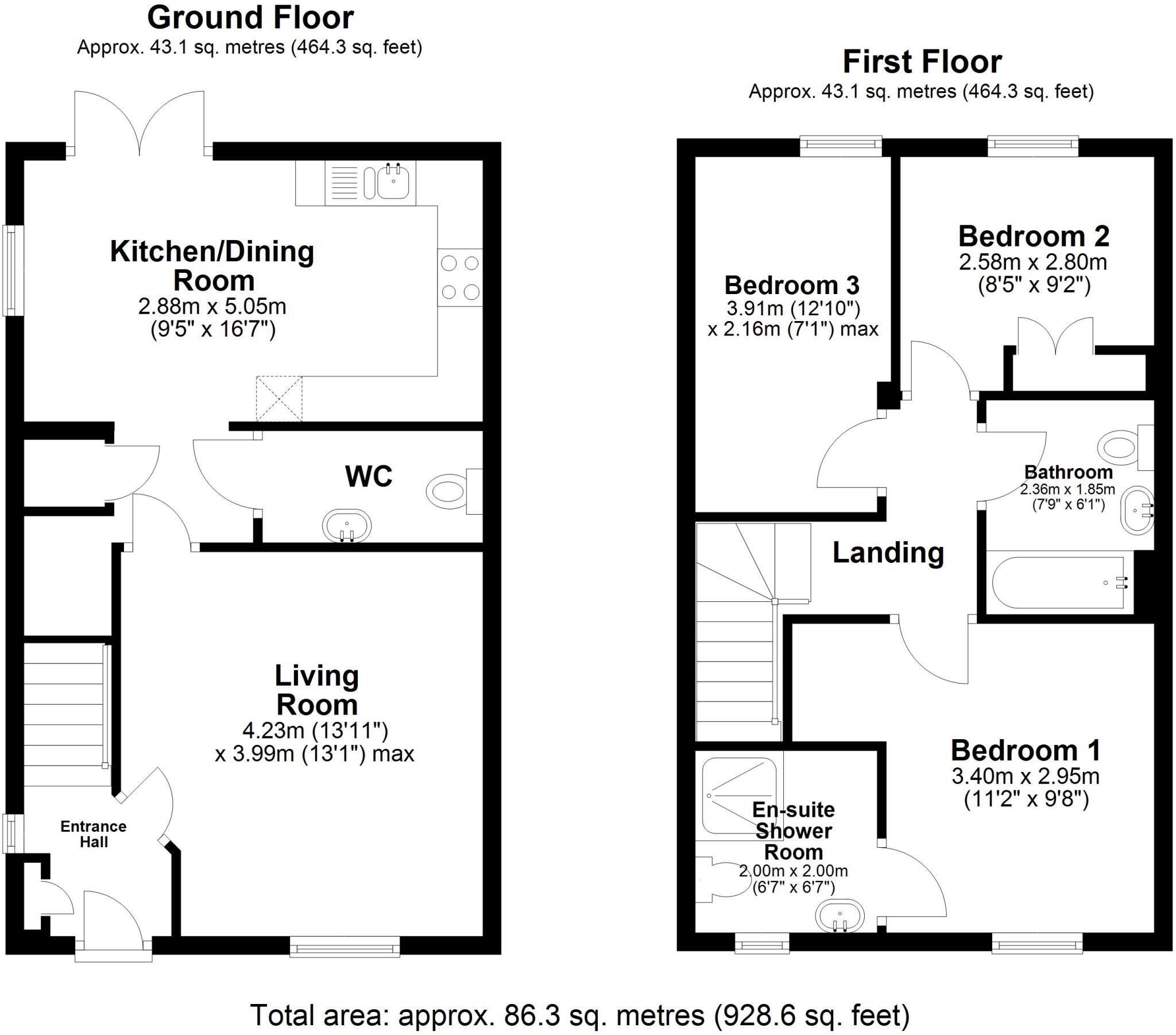 Rochester Avenue, Sawbridgeworth, Hertfordshire, CM21 floorplan