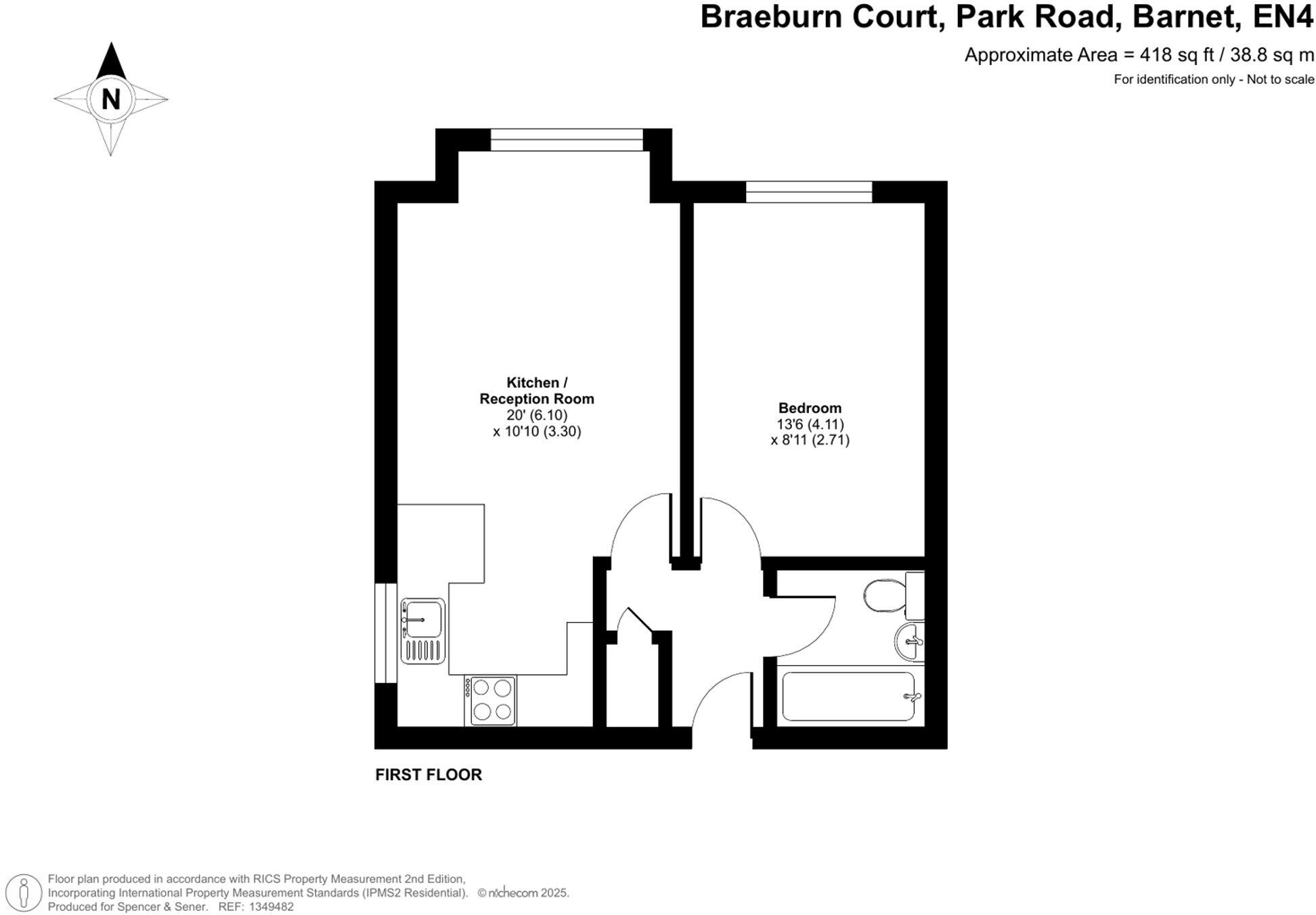 Park Road, Braeburn Court, EN4 floorplan