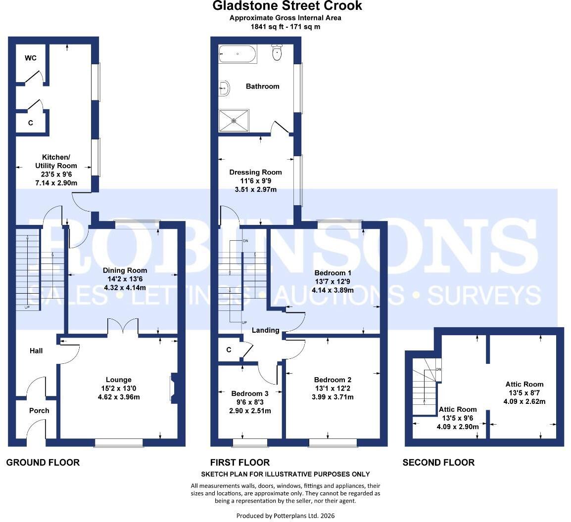 Gladstone Street, Crook floorplan
