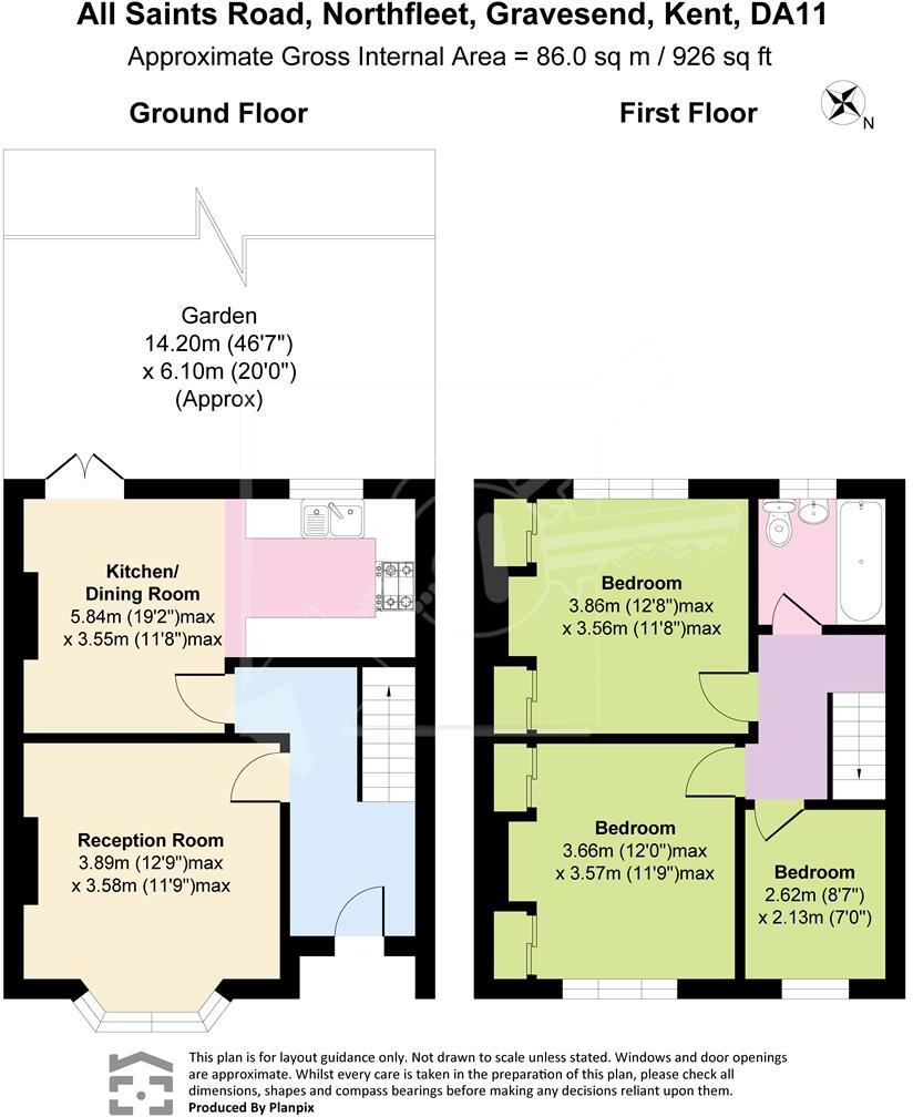 38, All Saints Road, Northfleet, DA11 8RN floorplan