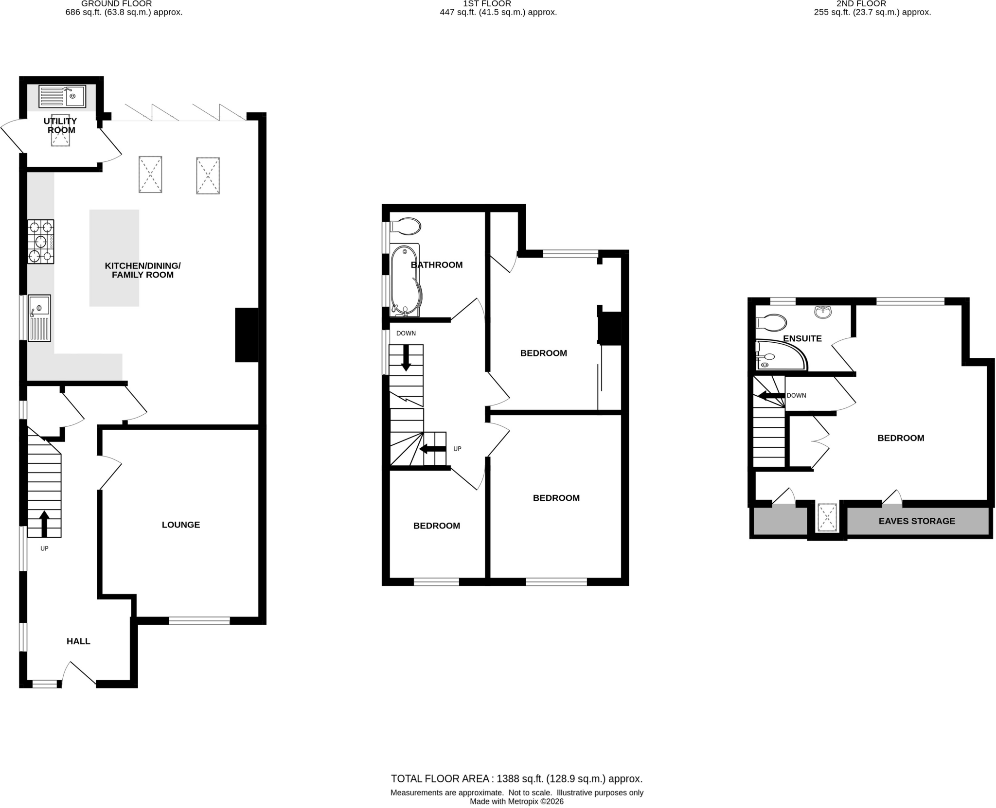 Queens Close, Kenilworth floorplan