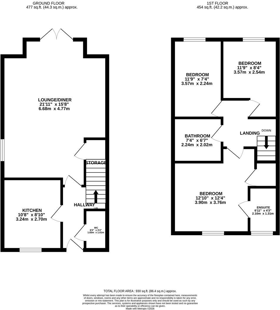 Haystack Close, Wellingborough floorplan