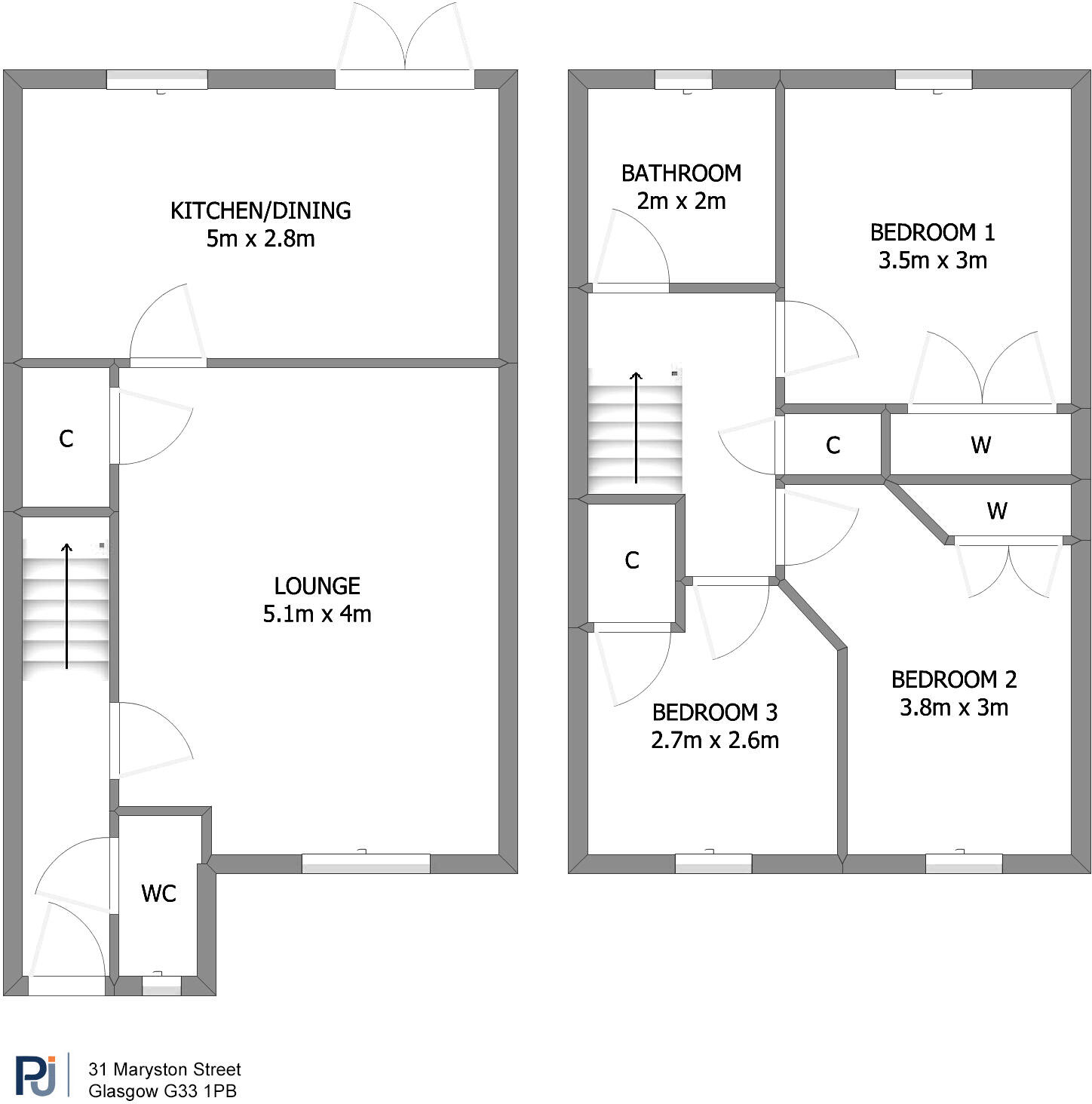 31 Maryston Street, Glasgow, G33 floorplan