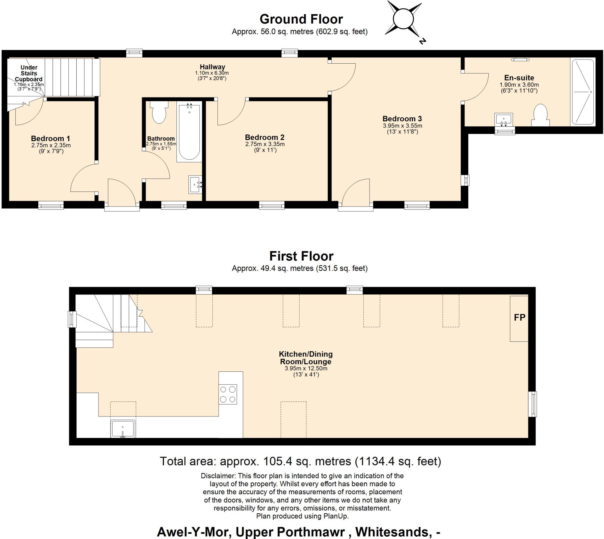 Upper Porthmawr, Whitesands, St. Davids, Haverfordwest, Pembrokeshire, SA62 floorplan