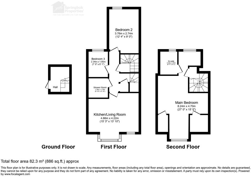 15, Woodville Road, Exmouth, Devon floorplan