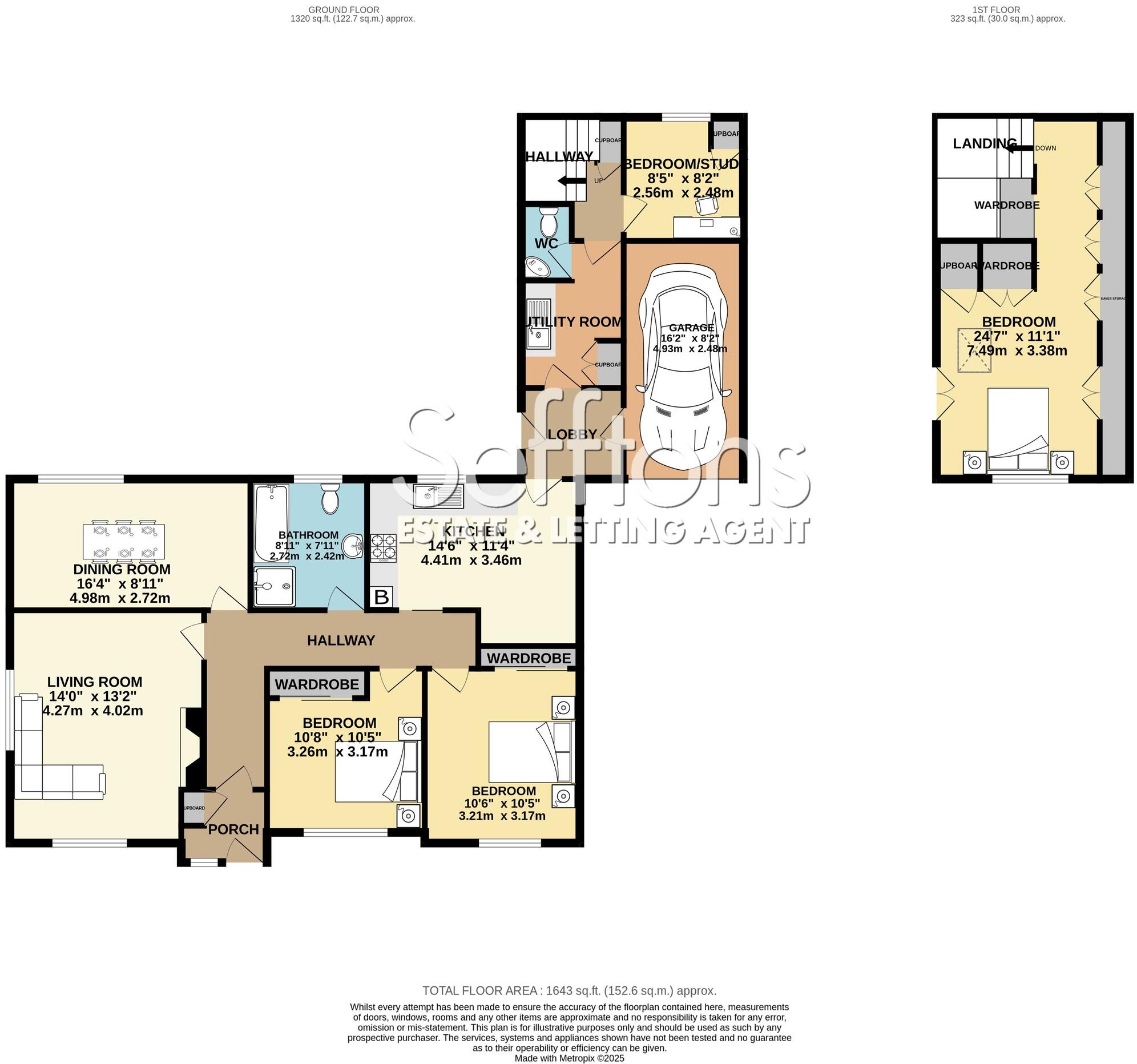 White Gates, Bradfield Common, Bradfield, North Walsham, Norfolk floorplan