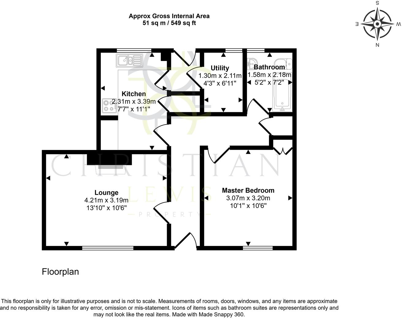 Bredon View, Broadway floorplan