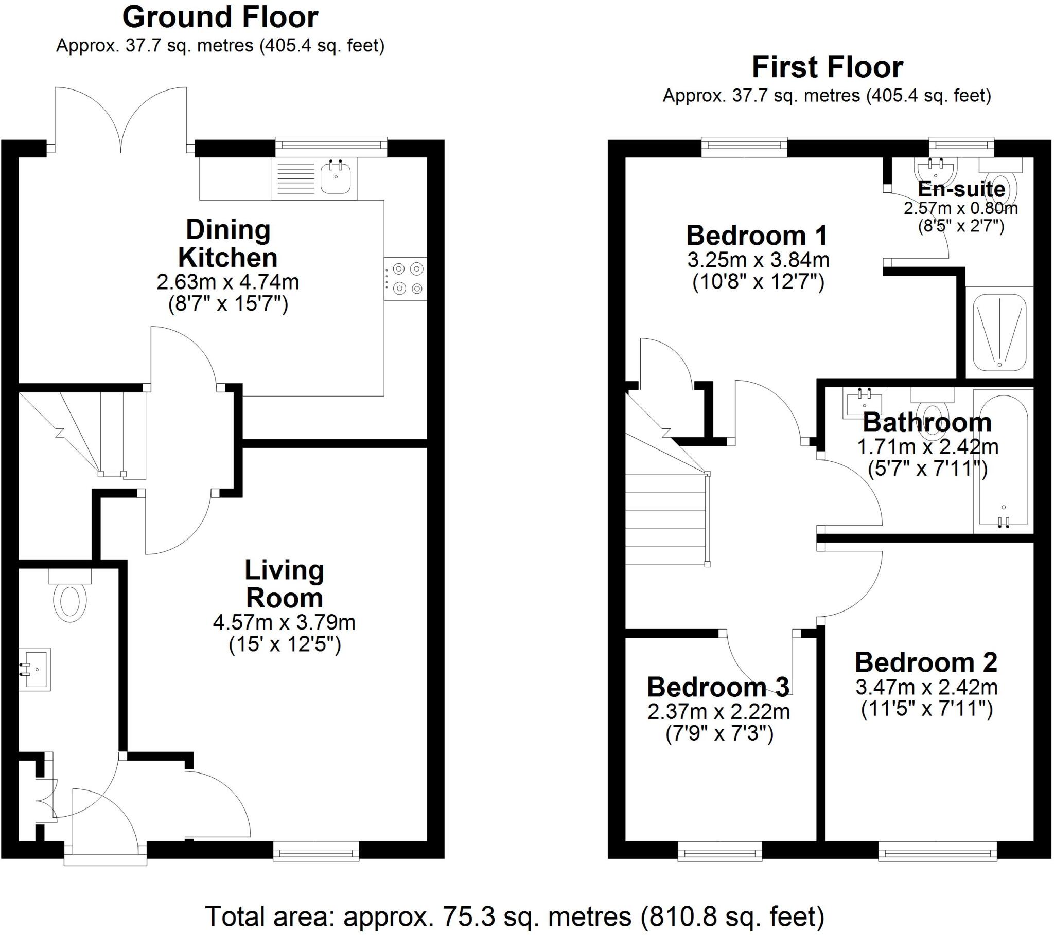 Waskerley Avenue, Lambton Park, Chester Le Street, Durham, DH3 floorplan