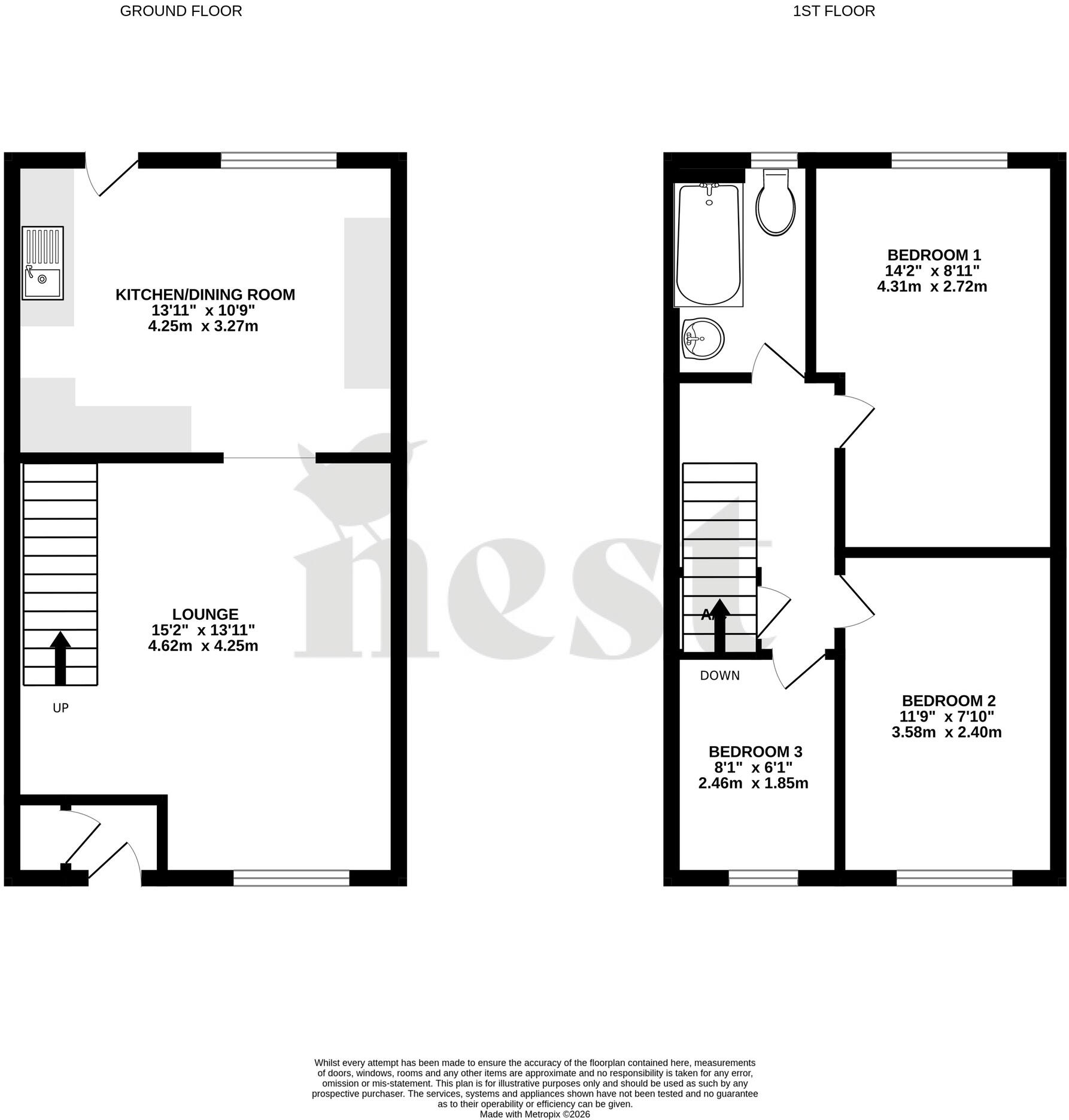 Trent Meadow, Taunton, Somerset, TA1 floorplan