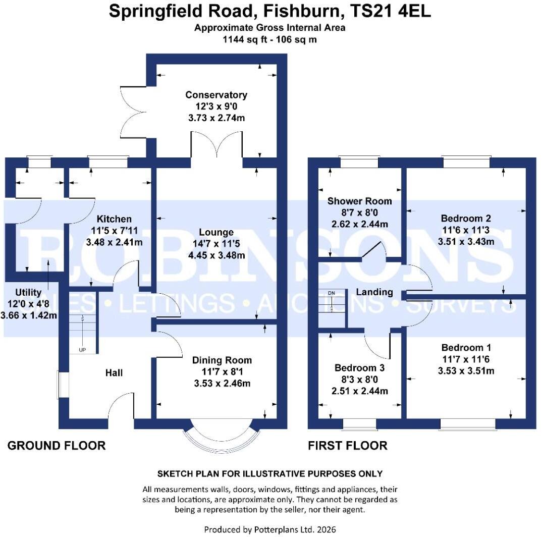 Springfield Road, Fishburn, Stockton-On-Tees floorplan