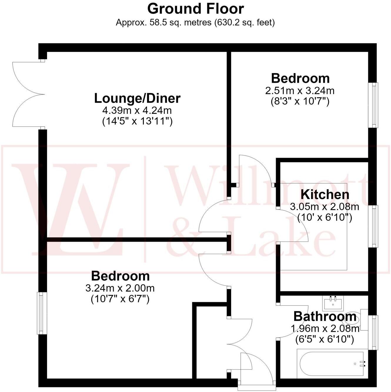 Willow Road, Dunmow, CM6 floorplan
