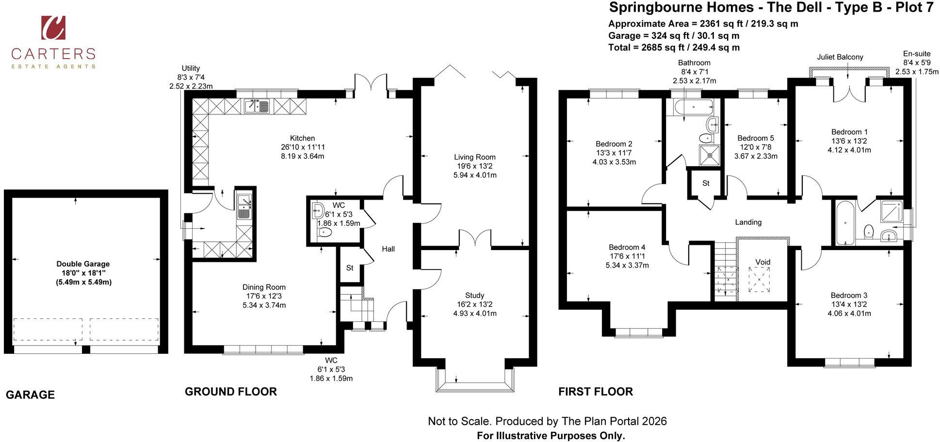 The Dell, Burbage, LE10 floorplan