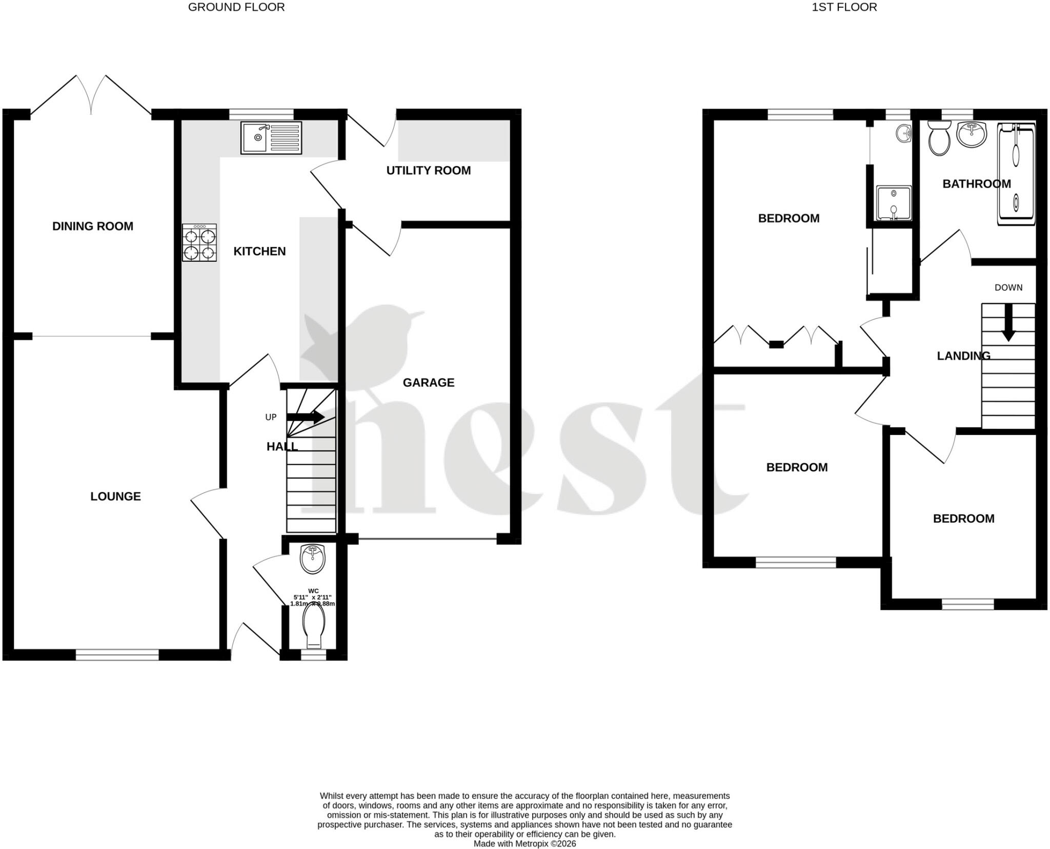Whitebeam Close, Bridgwater, floorplan
