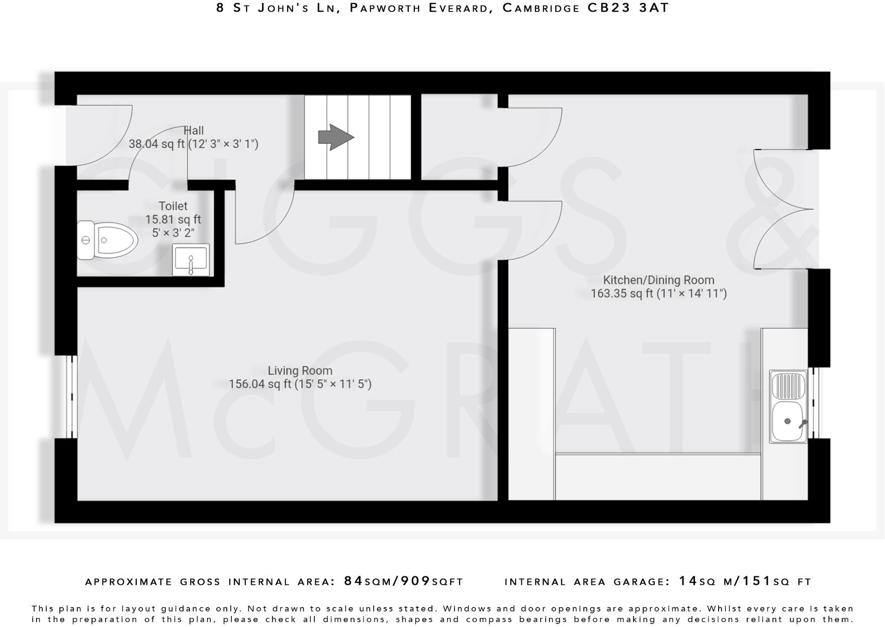 St. Johns Lane, Papworth Everard, Cambridge, Cambridgeshire, CB23 3AT floorplan