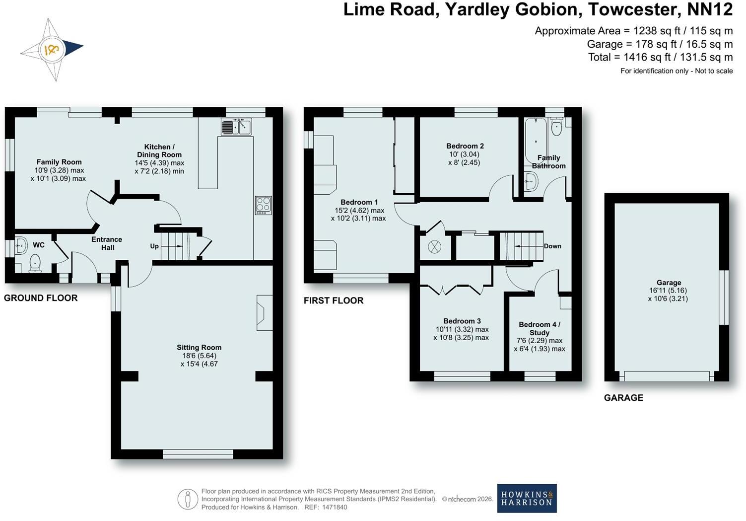 Lime Road, Yardley Gobion, NN12 floorplan